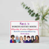 März ist der Internationale Frauentag Postkarte (Stehend Vorderseite)