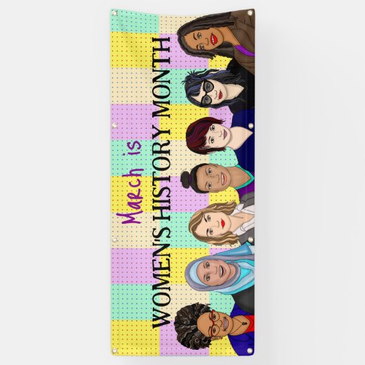 März ist der Monat der Frauengeschichte Banner (Vertikal)