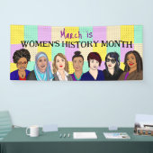 März ist der Monat der Frauengeschichte Banner (Messe)