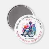 März ist der Monat der Frauengeschichte, in dem In Magnet (Vorderseite/Rückseite)