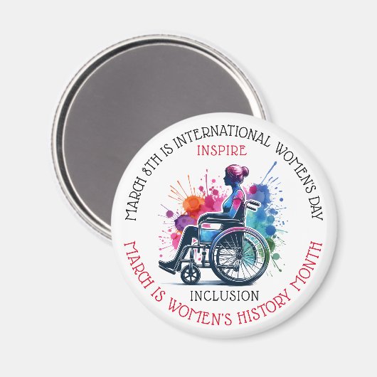 März ist der Monat der Frauengeschichte, in dem In Magnet (Vorderseite/Rückseite)