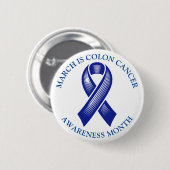 März ist der Monat des kolorektalen Bewusstseins Button (Vorne & Hinten)