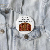 März ist der Monat des nationalen Lesens Button (Beispiel)