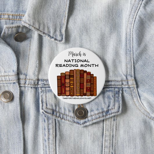 März ist der Monat des nationalen Lesens Button (Beispiel)