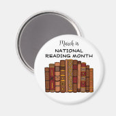 März ist der Monat des nationalen Lesens Magnet (Vorderseite/Rückseite)