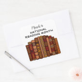 März ist der Monat des nationalen Lesens Quadratischer Aufkleber (Umschlag)