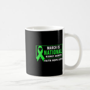 März ist der Monat, in dem die Nierenerkrankung be Kaffeetasse