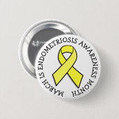 März ist Endometriose Monat Button (Vorne & Hinten)