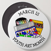 März ist Jugendkunstmonat Button (Vorne & Hinten)