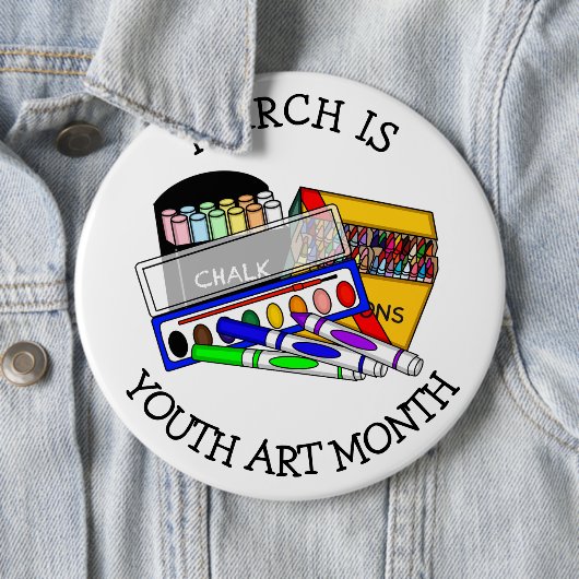 März ist Jugendkunstmonat Button (Beispiel)