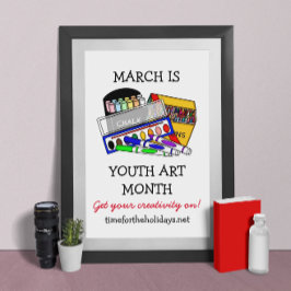 März ist Jugendkunstmonat-Poster Poster