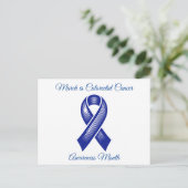 März ist kolorektaler Krebsbewusstsein Monat Postkarte (Stehend Vorderseite)