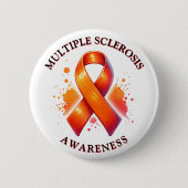 März ist Multipler Sklerose MS Bewusstseinsmonat Button (Vorderseite)