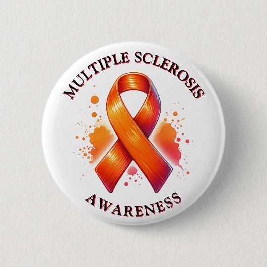 März ist Multipler Sklerose MS Bewusstseinsmonat Button (Vorderseite)
