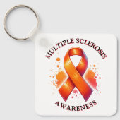 März ist Multipler Sklerose MS Bewusstseinsmonat Schlüsselanhänger (Vorderseite)