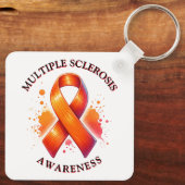 März ist Multipler Sklerose MS Bewusstseinsmonat Schlüsselanhänger (Rückseite)