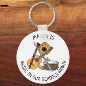 März ist Musik in unserem Schulmonat Schlüsselanhänger (Vorderseite)