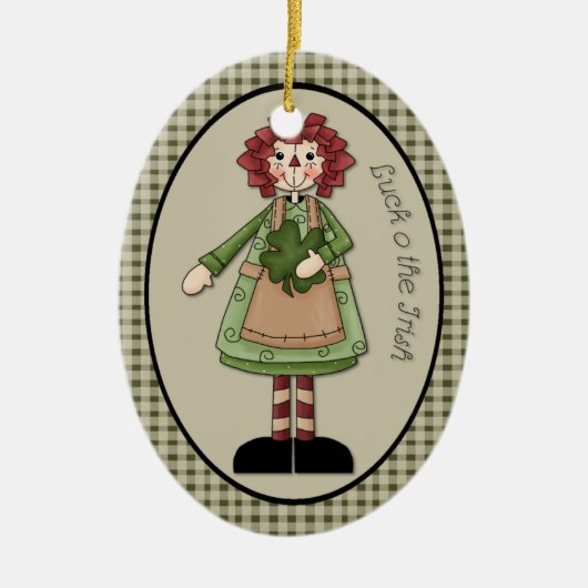 März "Luck O'the Irish" Annie Ornament (Vorne)