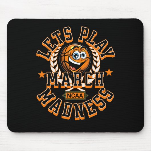 März Madness Lasse Basketball Ncaa spielen Mousepad (Vorne)