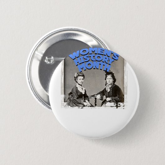 März - Monat der Frauen Geschichts Button (Vorne & Hinten)
