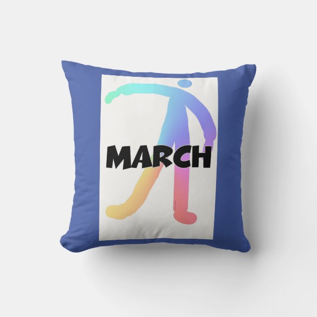 MÄRZ MONTH MONOGRAM KISSEN (Vorderseite)