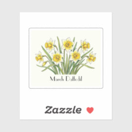 März Narzissen Blumen Aufkleber