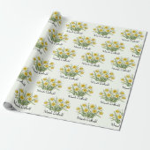 März Narzissen Blumen Geschenkpapier (Ungerollt)