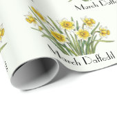 März Narzissen Blumen Geschenkpapier (Rolleneckpunkt)