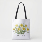 März Narzissen Blumen Tasche (Vorderseite)