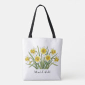 März Narzissen Blumen Tasche (Rückseite)