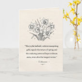 März-Narzissen Karte (Gelbe Blume)