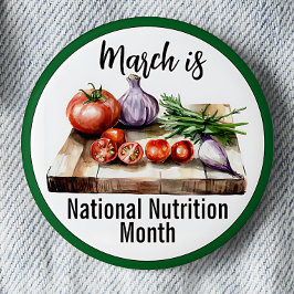 März National Nutrition Month Button