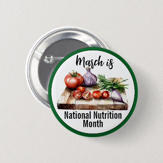 März National Nutrition Month Button (Vorne & Hinten)
