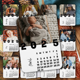 März Neujahr 2025 Kalender Familienfoto Magnet