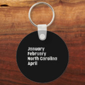 März North Carolina Team Bysketbyll Schlüsselanhänger (Vorderseite)