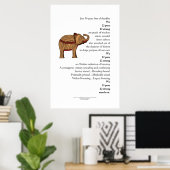 "März On" Gedicht Elephant Poster (Heimbüro)