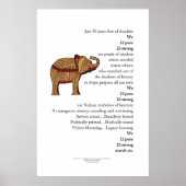"März On" Gedicht Elephant Poster (Vorne)