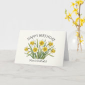März-Osterglocken-Geburtstag Karte (Gelbe Blume)