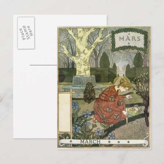 März Postkarte (Vorne/Hinten)