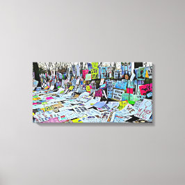 März Pretest Anzeichen Leinwand Mauer Kunst