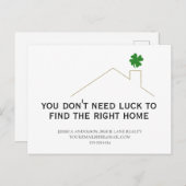 März Real Anwesen Marketing Kleeblatt Postkarte (Vorne/Hinten)