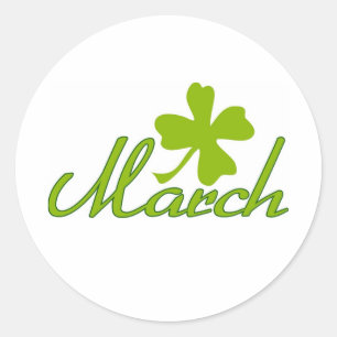 März Runder Aufkleber