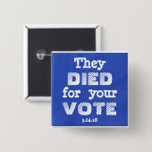 März: Sie STARBEN für Ihr ABSTIMMUNG Button (Vorne & Hinten)