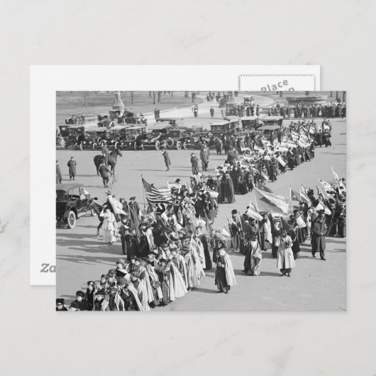 März über die Stimmrechte, 1916 Postkarte (Vorne/Hinten)