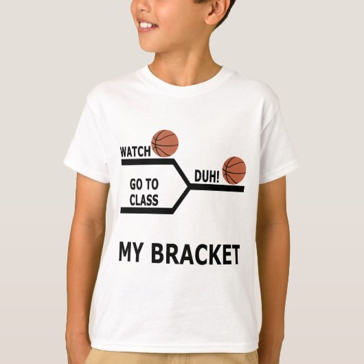 März-Verrücktheits-Basketball-lustige Klammer-T - T-Shirt (Vorderseite)