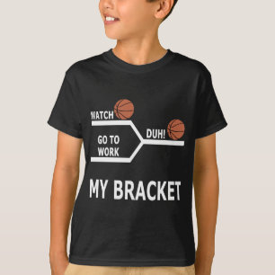 März-Verrücktheits-Basketball-lustige Klammer-T - T-Shirt