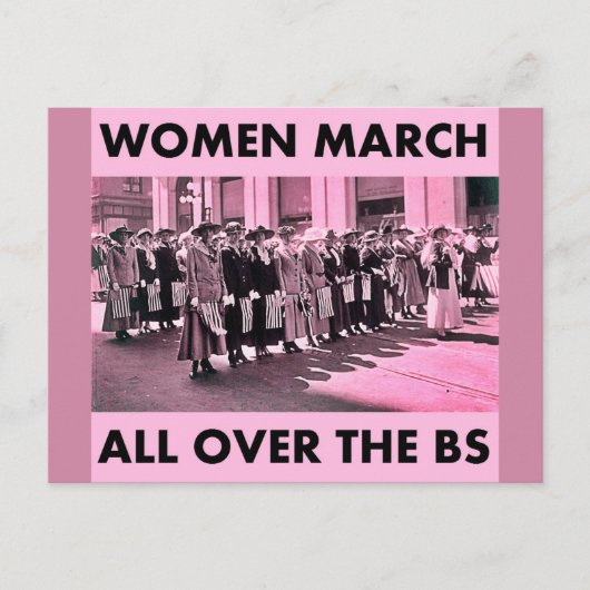 März von Frauen über BS Postkarte (Vorderseite)