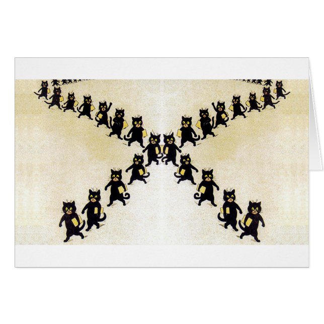 März von schwarzen Katzen, Louis Wain (Vorderseite (Horizontal))