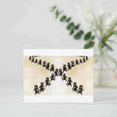 März von schwarzen Katzen, Louis Wain Postkarte (Stehend Vorderseite)