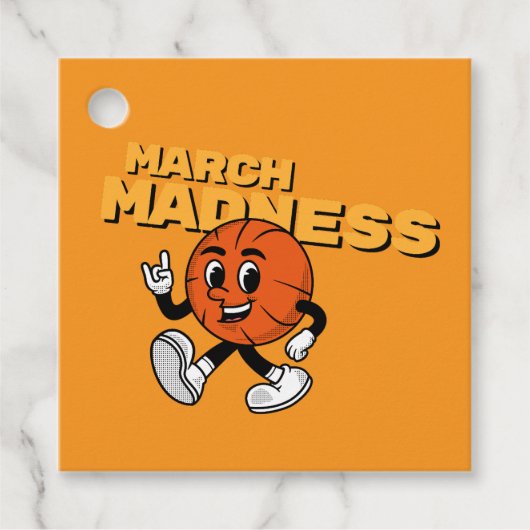 März Wahnsinn Basketball Kinder Party Geschenkanhänger (Vorderseite)